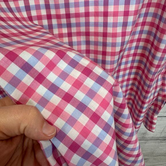 Rodd & Gunn Men's Pink Blue Checkered Button Up Long Sleeve Shirt Size Large - Picture 7 of 8